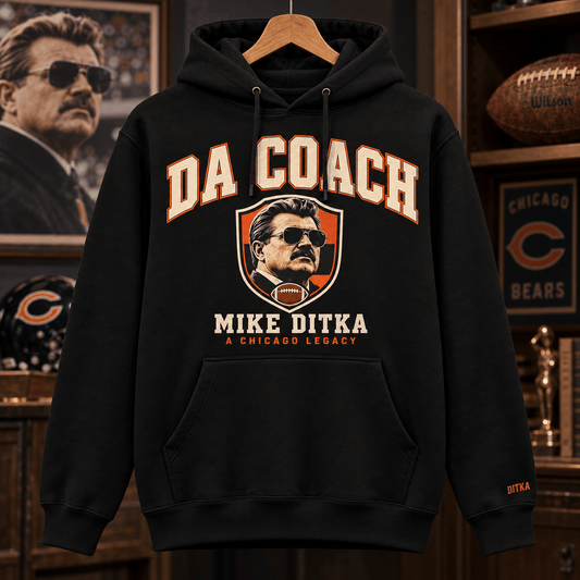 Mike Ditka Chicago Legacy Black Hoodie Da Coach Tribute Gift For Football Lovers