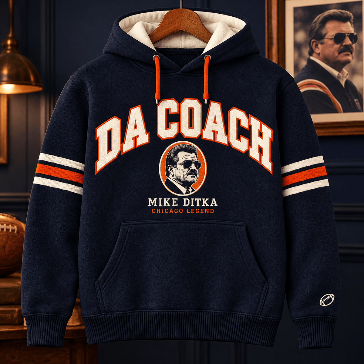 Mike Ditka Da Coach Chicago Bears Hoodie Football Legend Gift For Bears Supporters