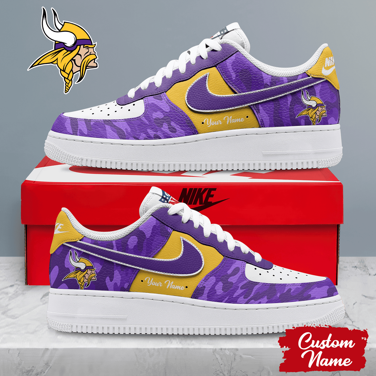 Minnesota Vikings | Premium Nfl End Zone Energy Af1 Shoes Pb27eff