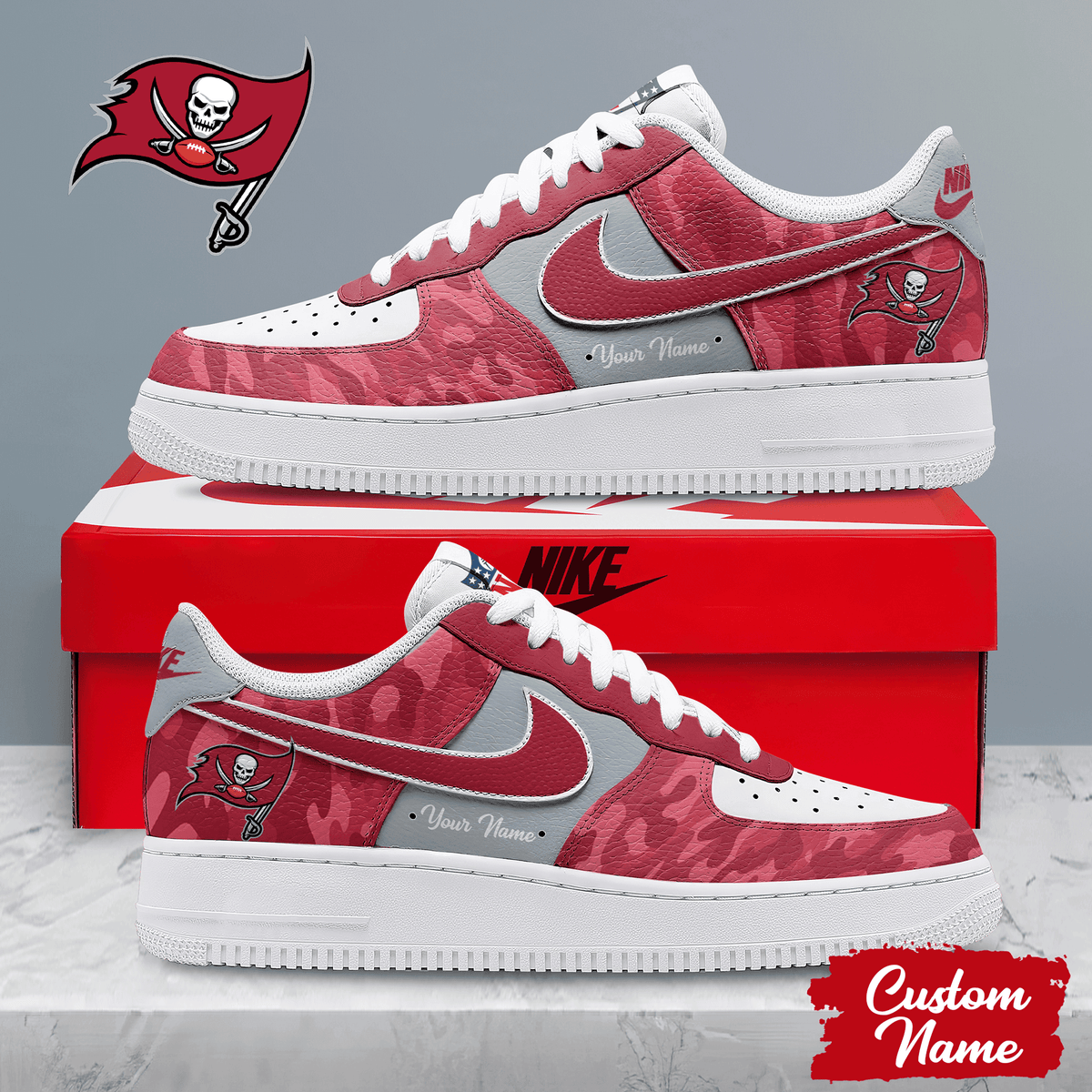 Tampa Bay Buccaneers | Premium Nfl End Zone Energy Af1 Shoes Pbcku85