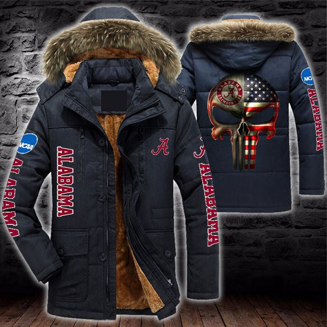 Alabama Crimson Tide American Punisher Skull | Parka Jacket - Limited Edition