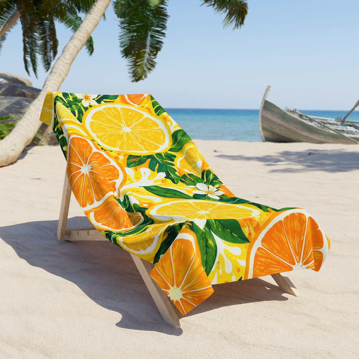 Bold Citrus Summer Beach Towel - Oversized Beach Towel