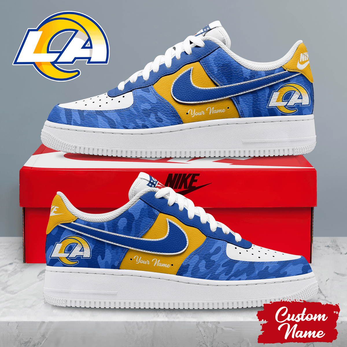 Los Angeles Rams | Premium Nfl End Zone Energy Af1 Shoes Pb96kre