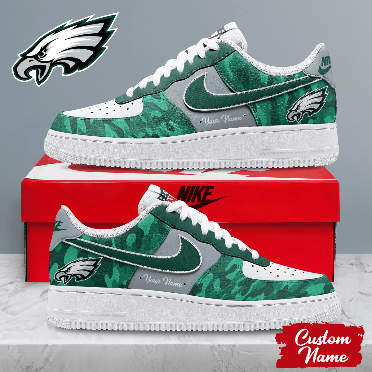 Philadelphia Eagles | Premium Nfl End Zone Energy Af1 Shoes Pbgef4t