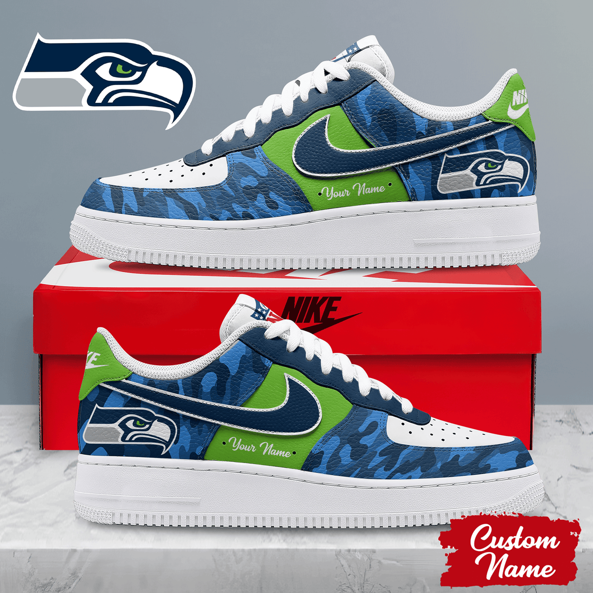 Seattle Seahawks | Premium Nfl End Zone Energy Af1 Shoes Pb0ph66