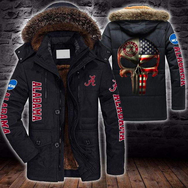 Alabama Crimson Tide American Punisher Skull | Parka Jacket - Limited Edition