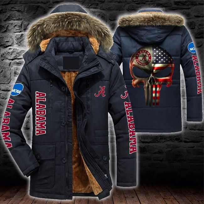 Alabama Crimson Tide American Punisher Skull | Parka Jacket - Limited Edition