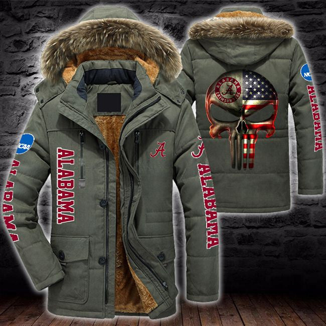 Alabama Crimson Tide American Punisher Skull | Parka Jacket - Limited Edition