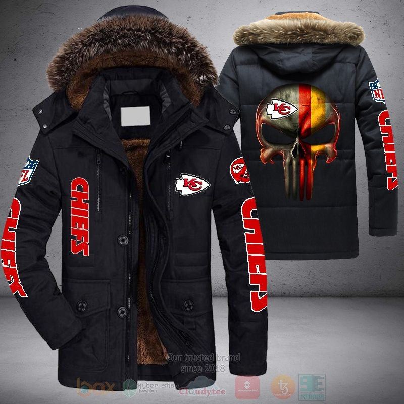 Kansas City Chiefs Skulls Punisher| Parka Jacket - Limited Edition
