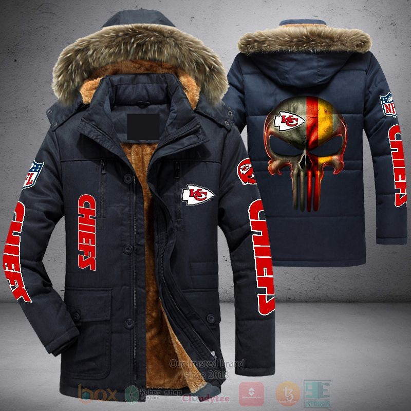Kansas City Chiefs Skulls Punisher| Parka Jacket - Limited Edition