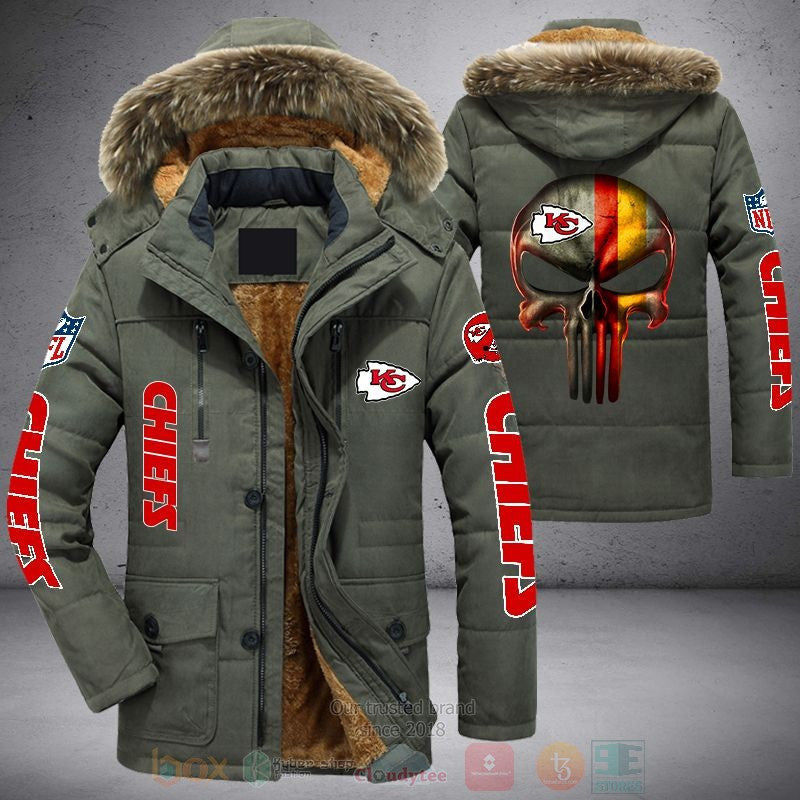 Kansas City Chiefs Skulls Punisher| Parka Jacket - Limited Edition