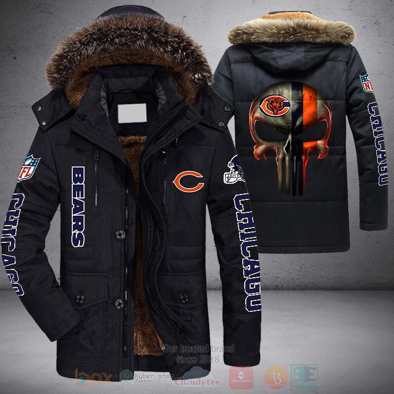 Chicago Bears Skull Punisher | Parka Jacket - Limited Edition