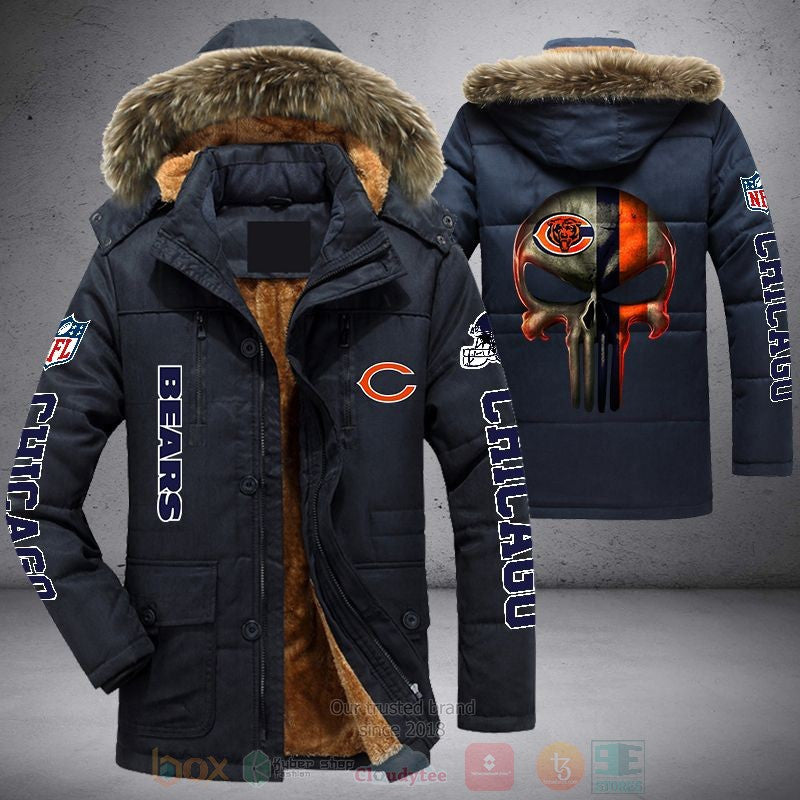 Chicago Bears Skull Punisher | Parka Jacket - Limited Edition