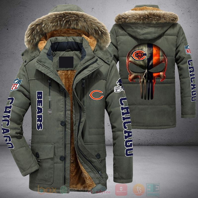 Chicago Bears Skull Punisher | Parka Jacket - Limited Edition