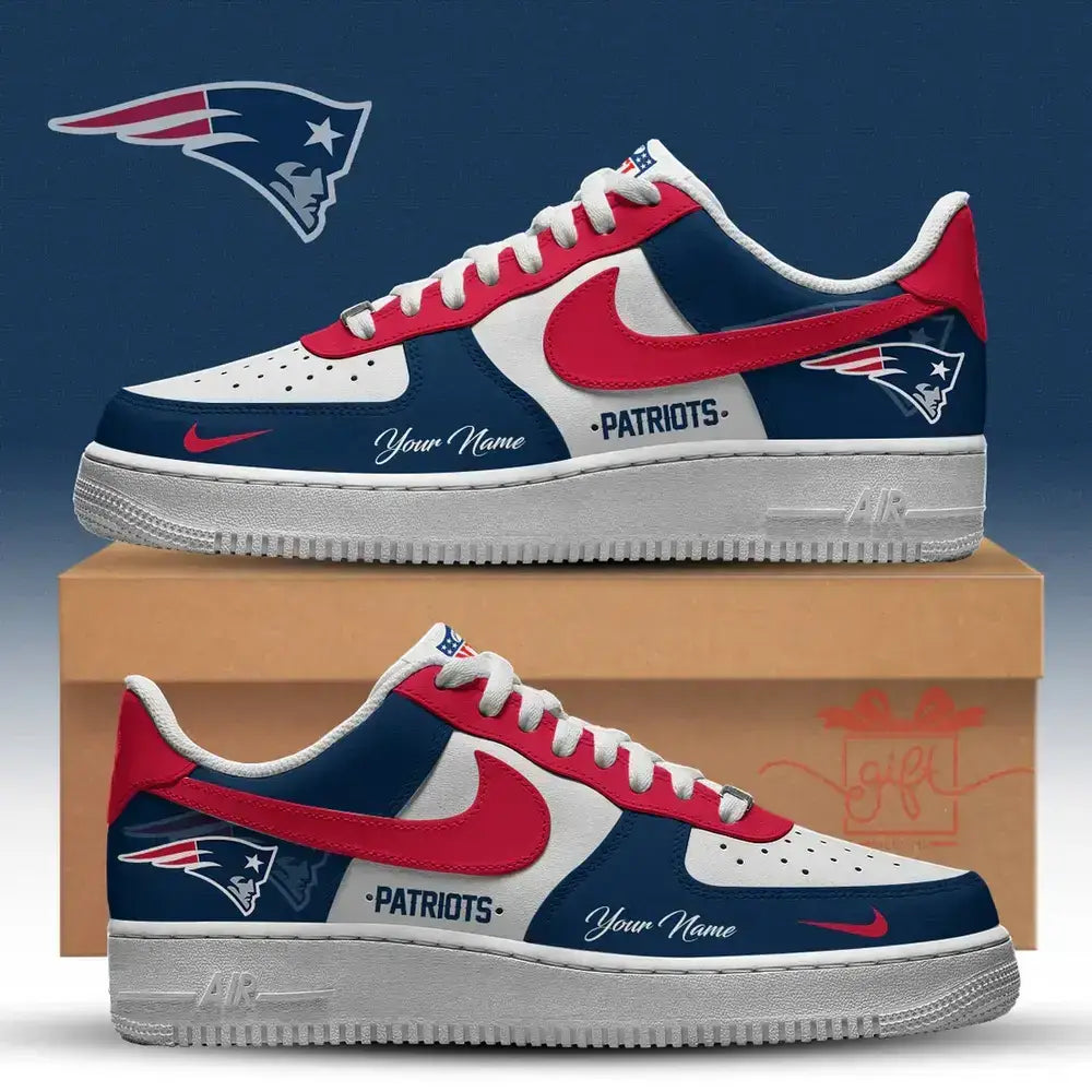 Custom New England Patriots New 2026 Version Low Top Shoes Fashions Shoes