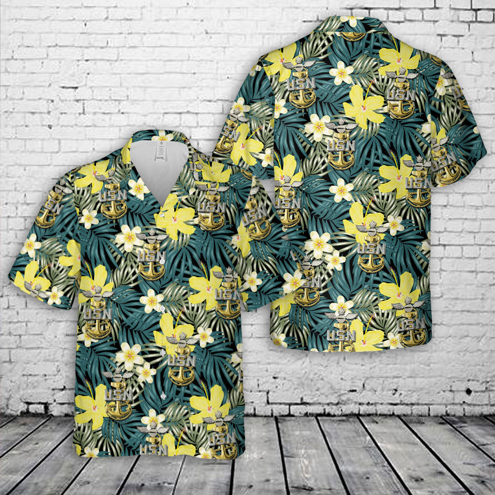 US Navy Chief Aviation Ordnanceman AO Anchor Hawaiian Shirt