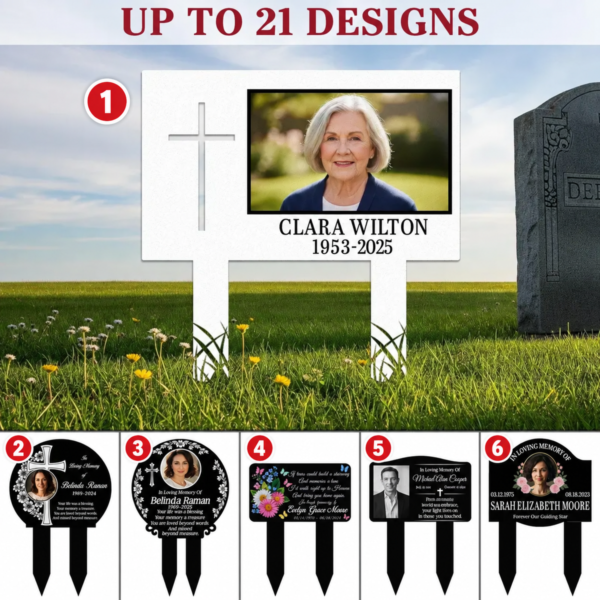 Personalized Photo Grave Marker Stake – Custom Name Memorial Plaque For Outdoors, Sympathy Gift In Loving Memory