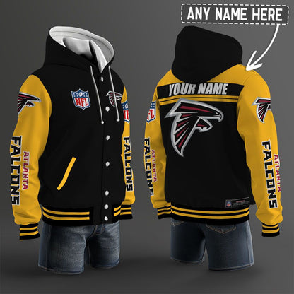 Atlanta Falcons Hooded Letterman Jacket Custom Name Brdct3da0205