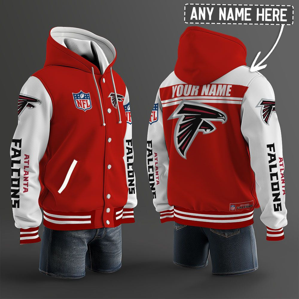 Atlanta Falcons Hooded Letterman Jacket Custom Name Brdct3da0205