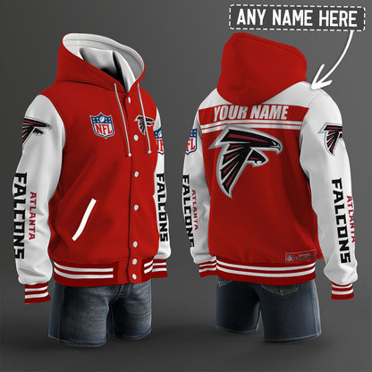 Atlanta Falcons Hooded Letterman Jacket Custom Name Brdct3da0205