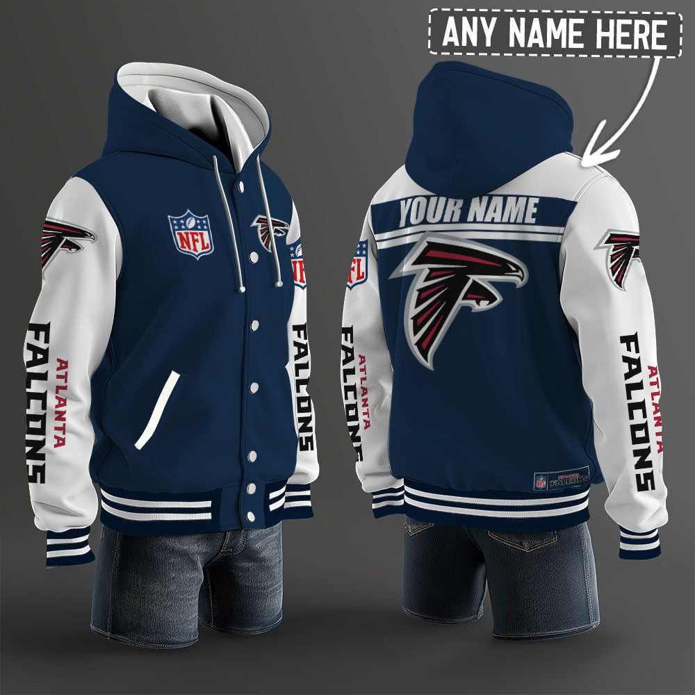 Atlanta Falcons Hooded Letterman Jacket Custom Name Brdct3da0205