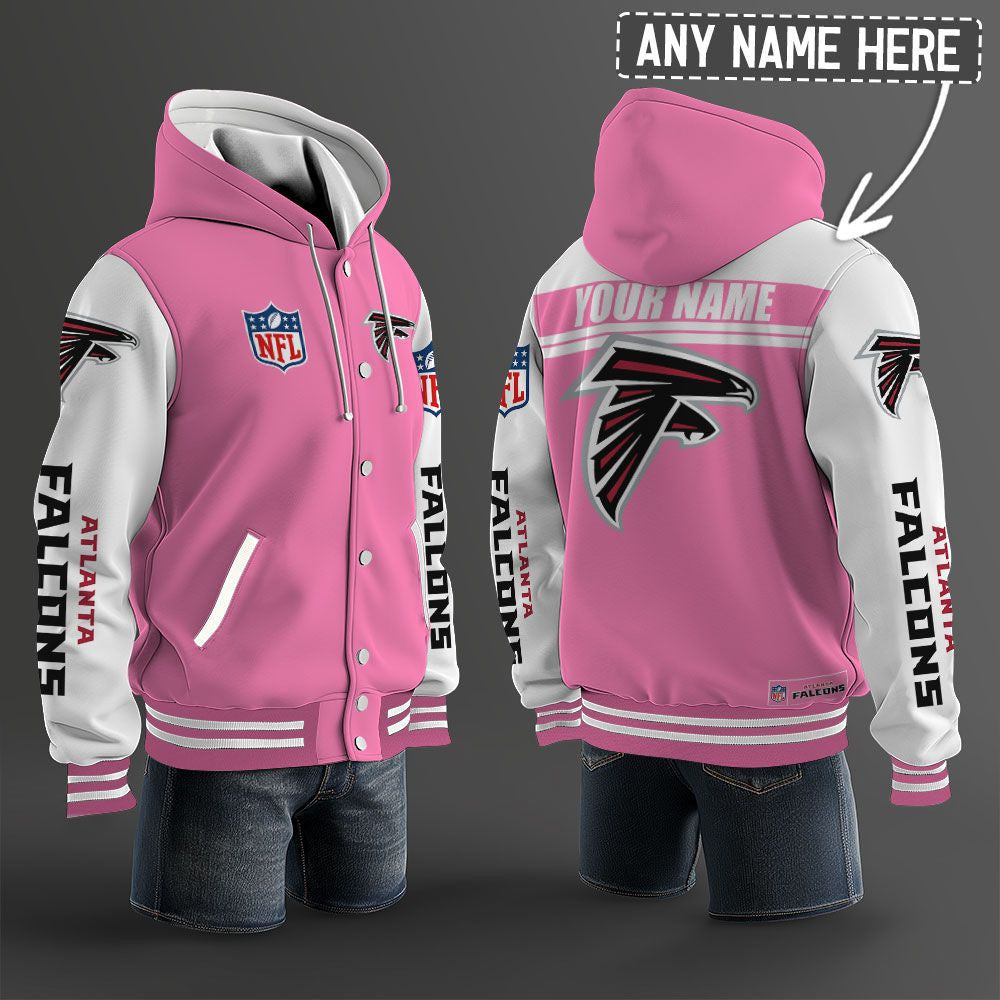 Atlanta Falcons Hooded Letterman Jacket Custom Name Brdct3da0205