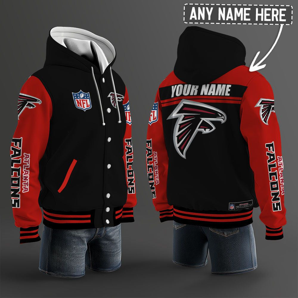Atlanta Falcons Hooded Letterman Jacket Custom Name Brdct3da0205