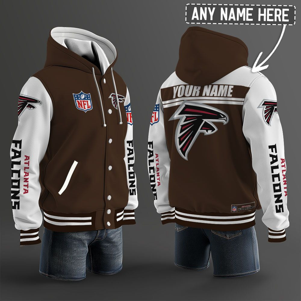 Atlanta Falcons Hooded Letterman Jacket Custom Name Brdct3da0205