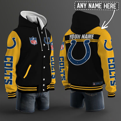 Indianapolis Colts Hooded Letterman Jacket Custom Name Brdct3da140