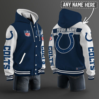 Indianapolis Colts Hooded Letterman Jacket Custom Name Brdct3da140