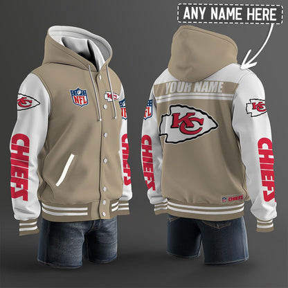 Kansas City Chiefs Hooded Letterman Jacket Custom Name Brdct3da160