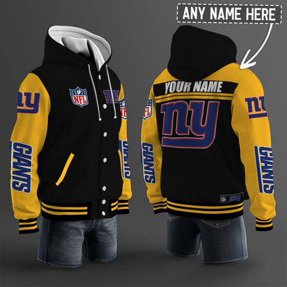 New York Giants Hooded Letterman Jacket Custom Name Brdct3da2305