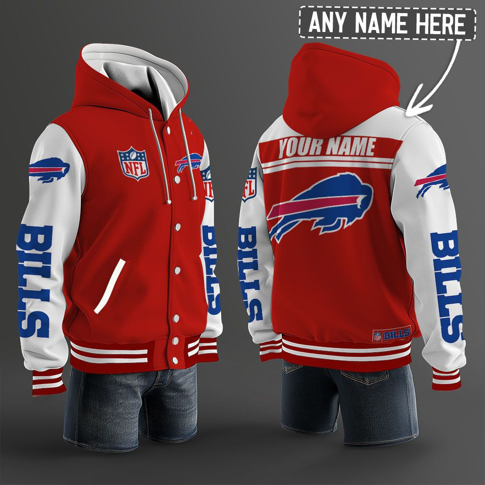 Buffalo Bills Hooded Letterman Jacket Custom Name Brdct3da0405