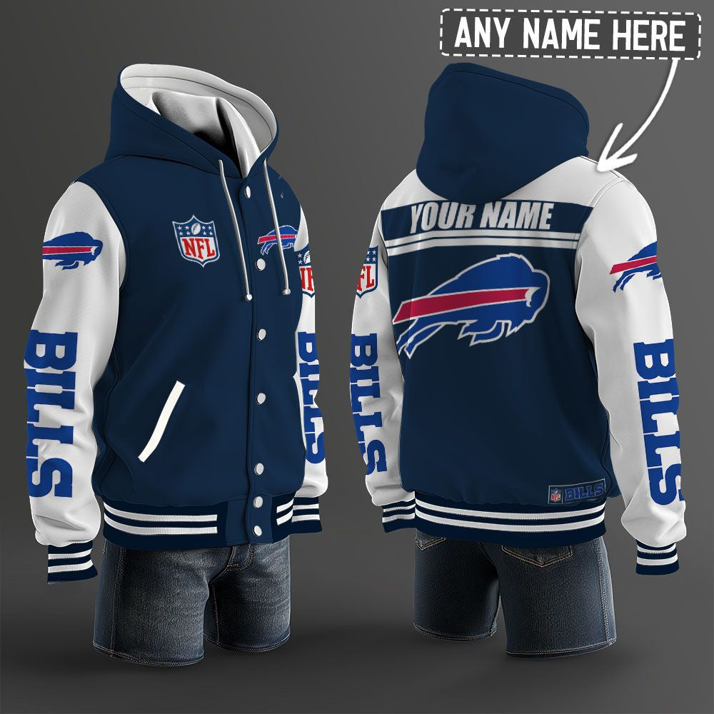 Buffalo Bills Hooded Letterman Jacket Custom Name Brdct3da0405