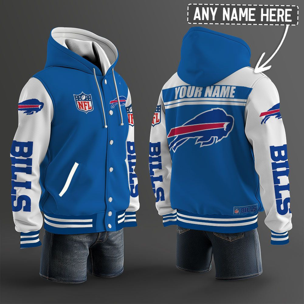 Buffalo Bills Hooded Letterman Jacket Custom Name Brdct3da0405