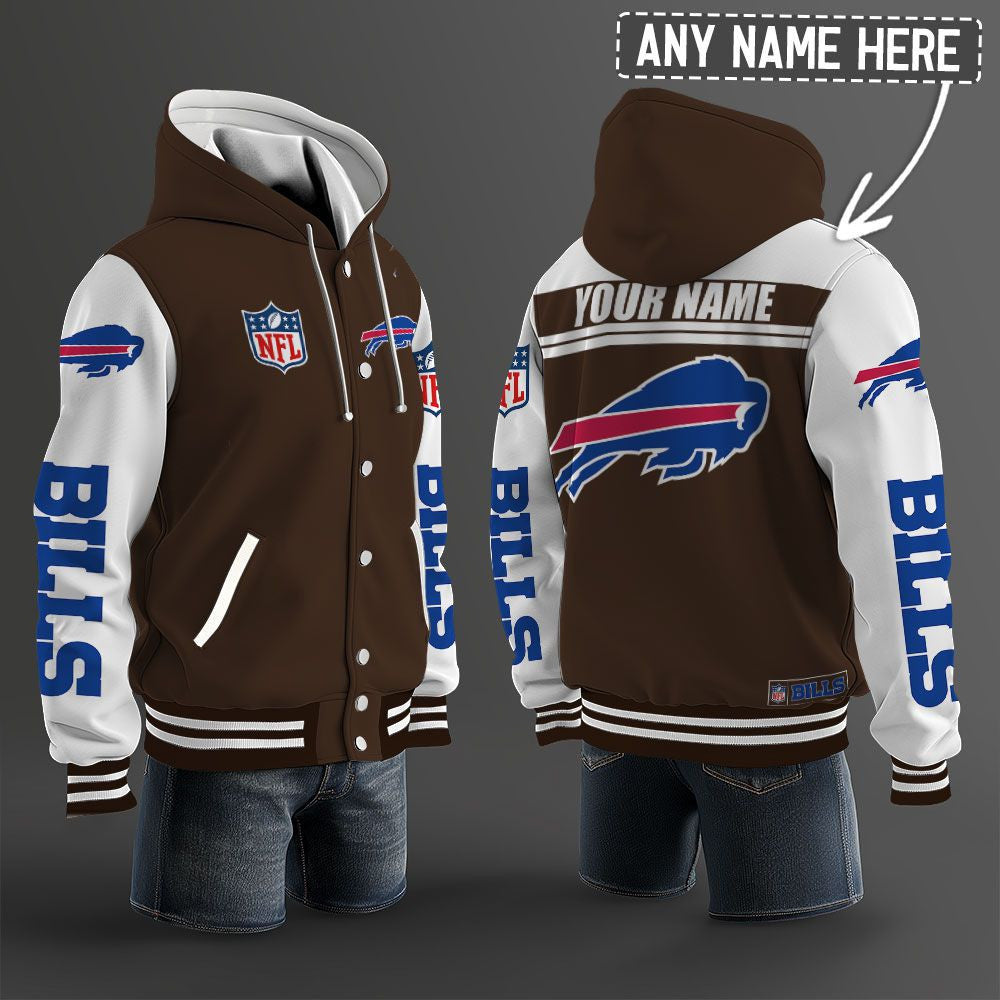 Buffalo Bills Hooded Letterman Jacket Custom Name Brdct3da0405