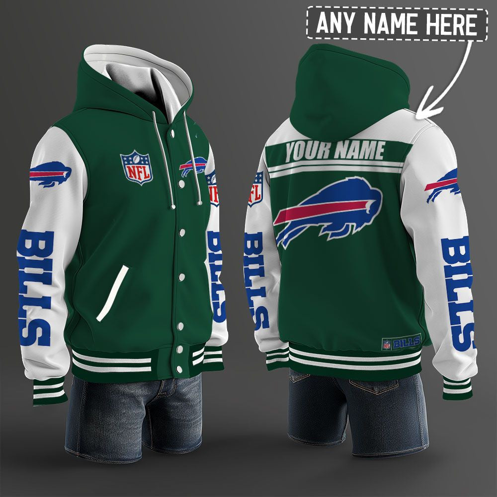 Buffalo Bills Hooded Letterman Jacket Custom Name Brdct3da0405