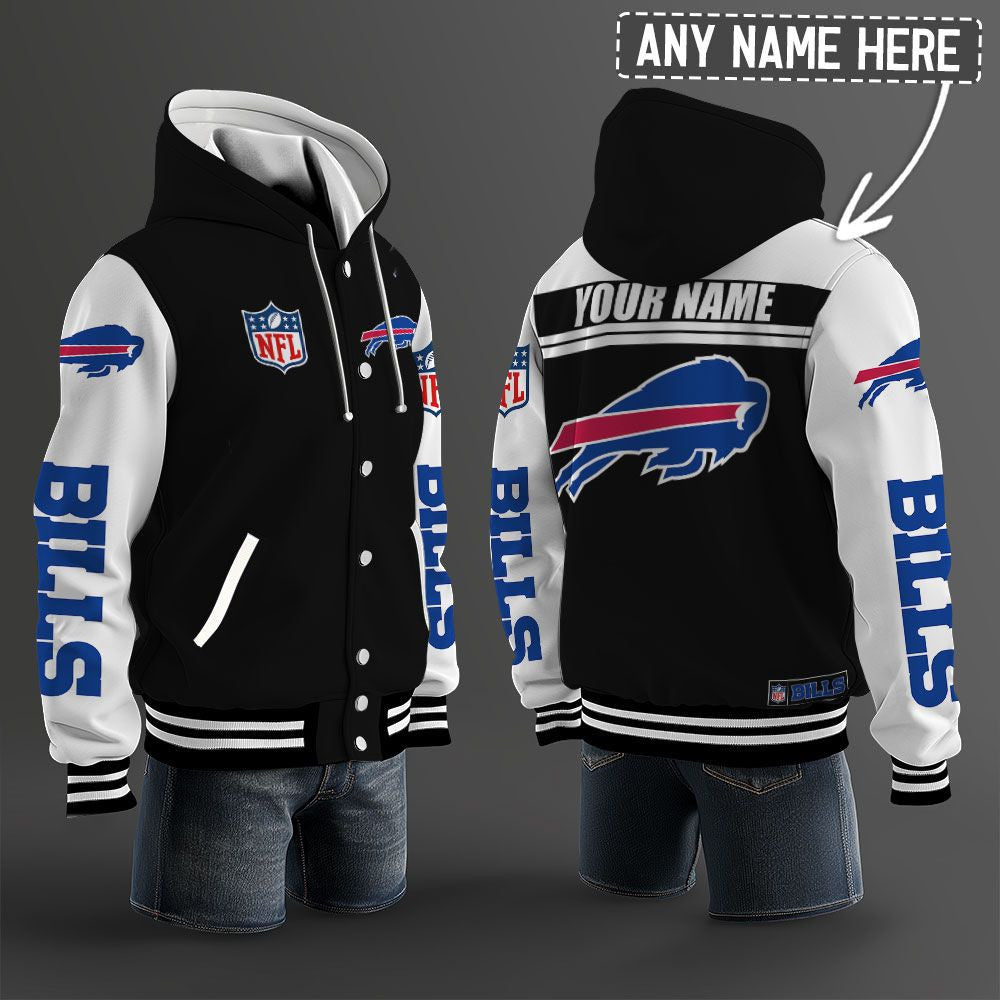 Buffalo Bills Hooded Letterman Jacket Custom Name Brdct3da0405
