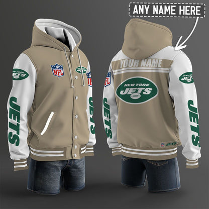 New York Jets Hooded Letterman Jacket Custom Name Brdct3da2405