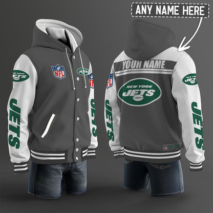 New York Jets Hooded Letterman Jacket Custom Name Brdct3da2405