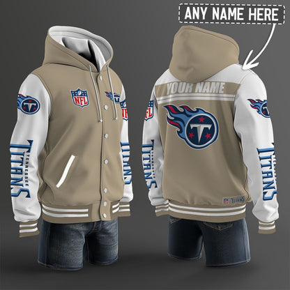 Tennessee Titans Hooded Letterman Jacket Custom Name Brdct3da3105