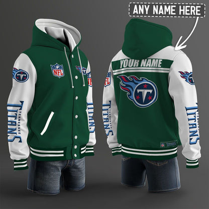 Tennessee Titans Hooded Letterman Jacket Custom Name Brdct3da3105