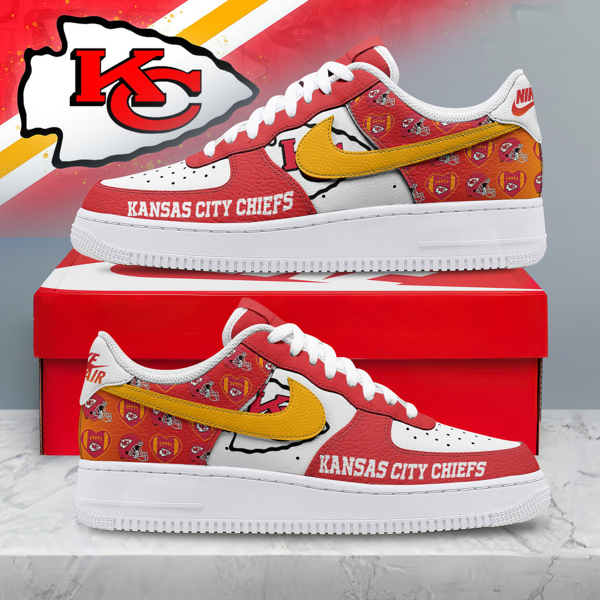 Kansas City Chiefs | Premium Gridiron Classic Low Top Shoes Nth29