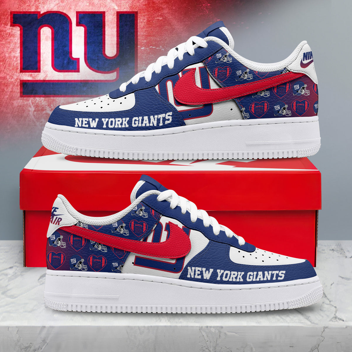 New York Giants | Premium Gridiron Classic Low Top Shoes Nth25