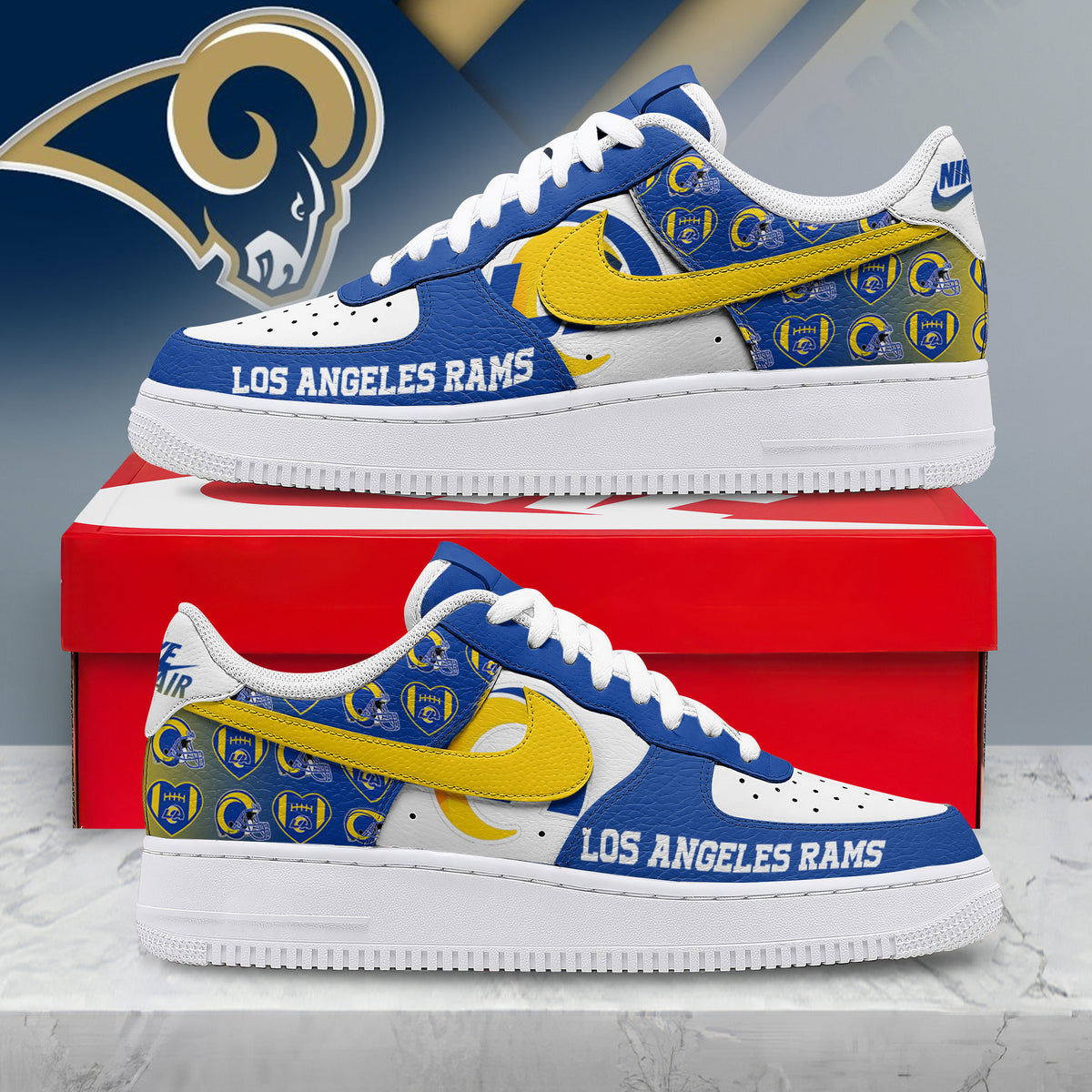 Los Angeles Rams | Premium Gridiron Classic Low Top Shoes Nth1