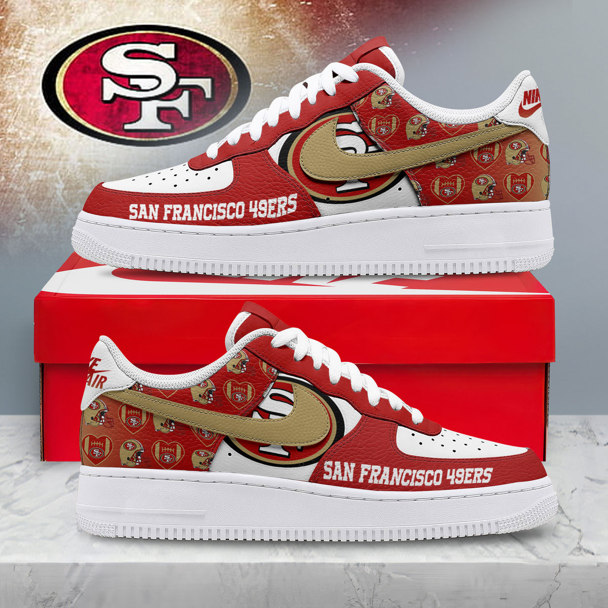 San Francisco 49ers | Premium Gridiron Classic Low Top Shoes Nth23