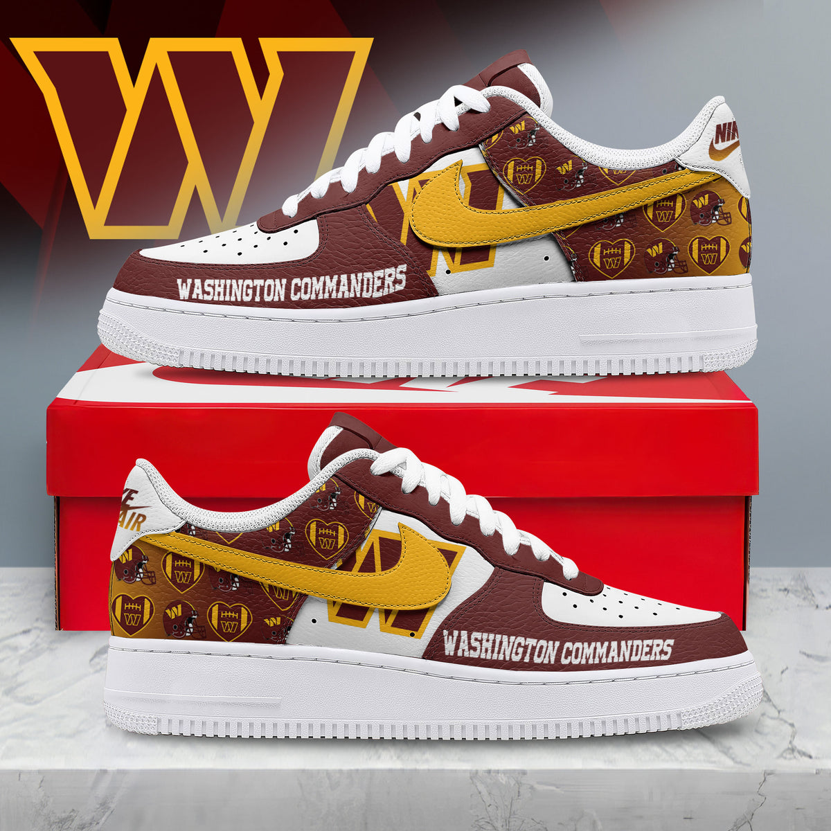 Washington Commanders | Premium Gridiron Classic Low Top Shoes Nth20