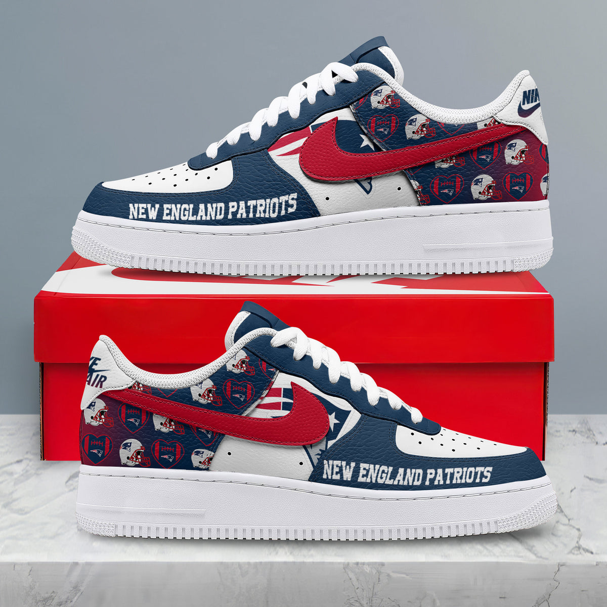 New England Patriots | Premium Gridiron Classic Low Top Shoes Nth1