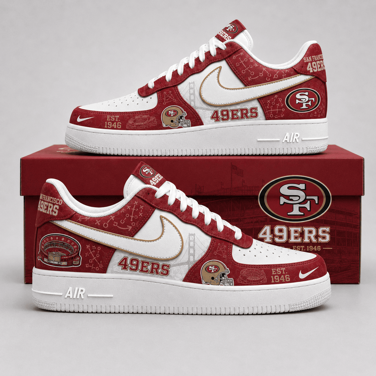 San Francisco 49ers | Premium Game Ready Fan Low Top Shoes - Va35221