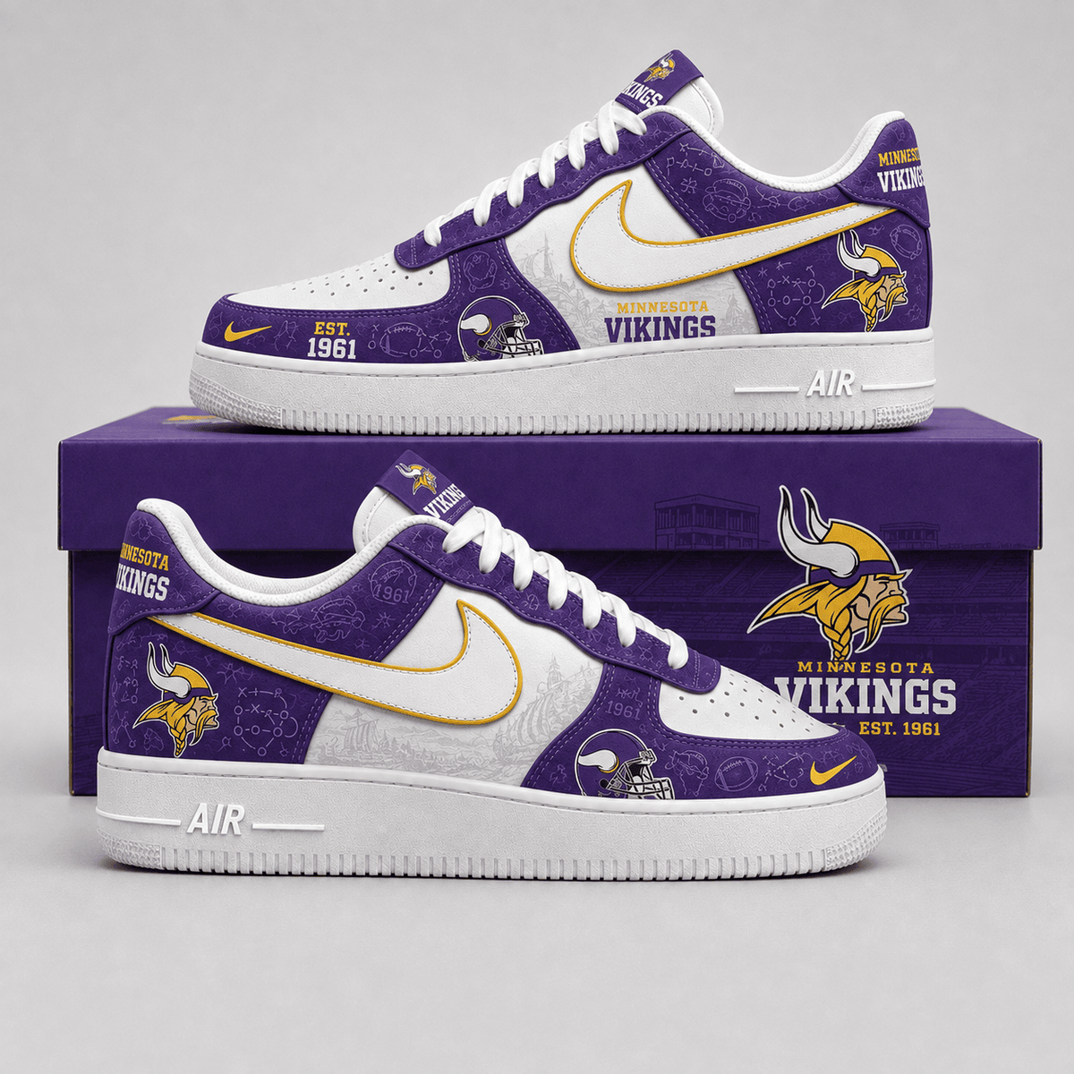Minnesota Vikings | Premium Game Ready Fan Low Top Shoes - Va35225